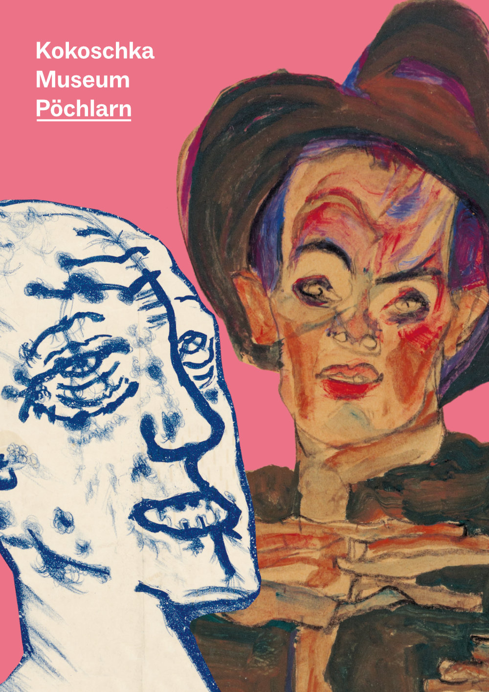 Einladungskarte zum Gespräch &bdquo;Kokoschka, Schiele und die Wiener Moderne&ldquo;